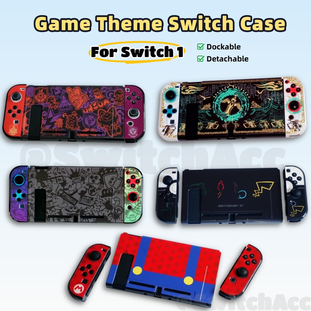 เคสธีมเกม Switch สําหรับ Nintendo Switch 1 Dockable การออกแบบที่ถอดออกได้ Matte Finish สต็อกท้องถิ่น