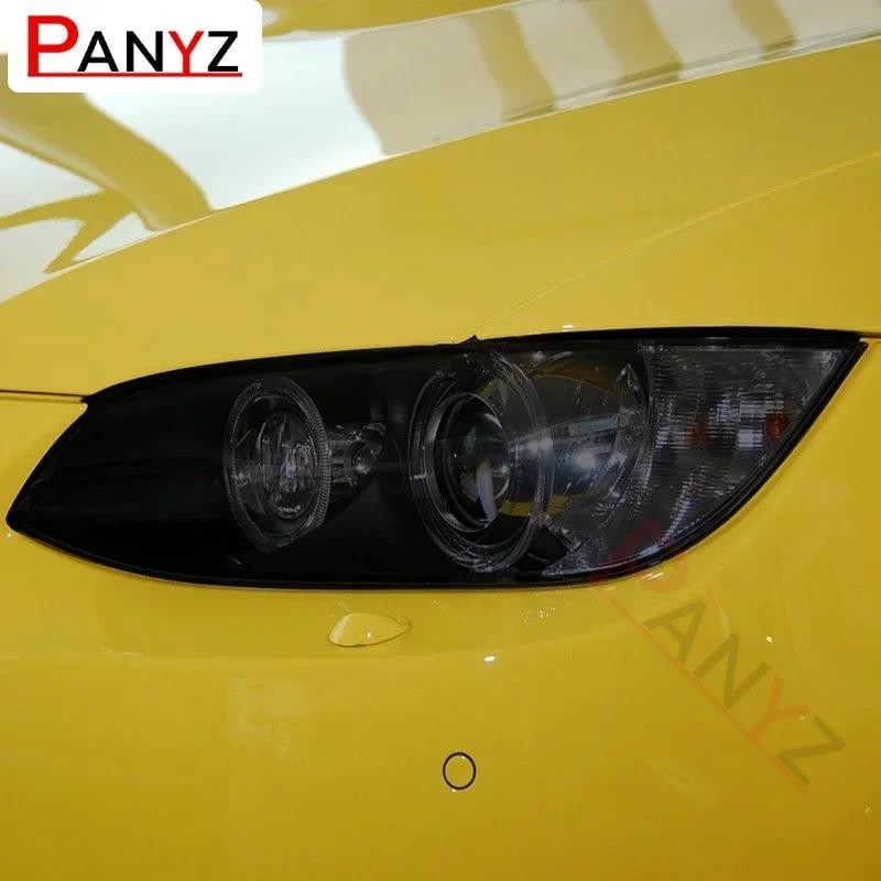 ไฟหน้ารถสีรมควันสีดําป้องกันฟิล์มด้านหน้าโปร่งใส TPU สติกเกอร์สําหรับ BMW M3 E90 E92 E93 2007-2013 A
