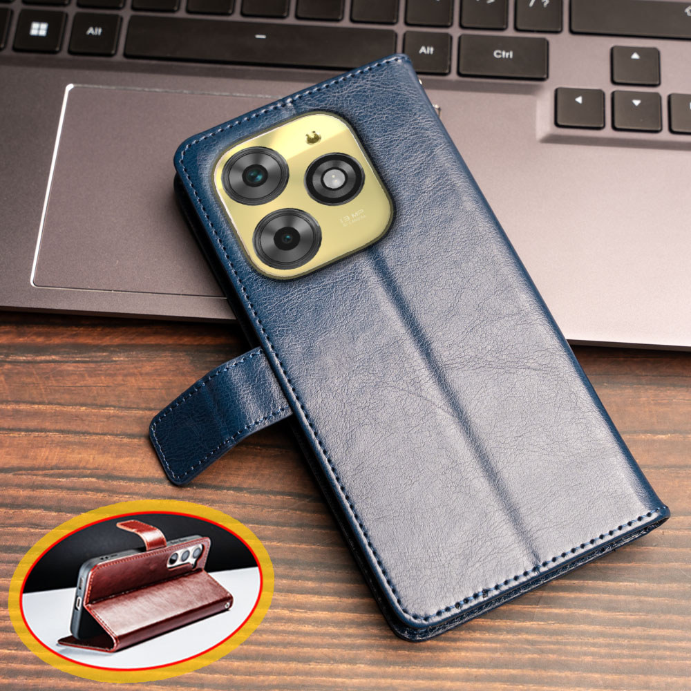 สําหรับ Tecno Spark Go 2024 Spark 20 20C 4G Pop 8 Infinix Hot 40i สมาร์ท 8 Pro BG6 7 7n 6h Vintage คลาสสิกกระเป๋าสตางค์หนังกรณีฝาครอบโน้ตบุ๊คแม่เหล็กปิด Kickstand ช่องใส่การ์ด