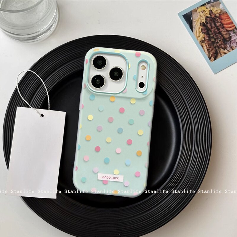 หน้าจอสีจุดคลื่น 2 in1 เคสโทรศัพท์สําหรับ iPhone X XR XS Max 8 7 Plus SE 2020 SE 2022 SE2 SE3 ดอกไม้