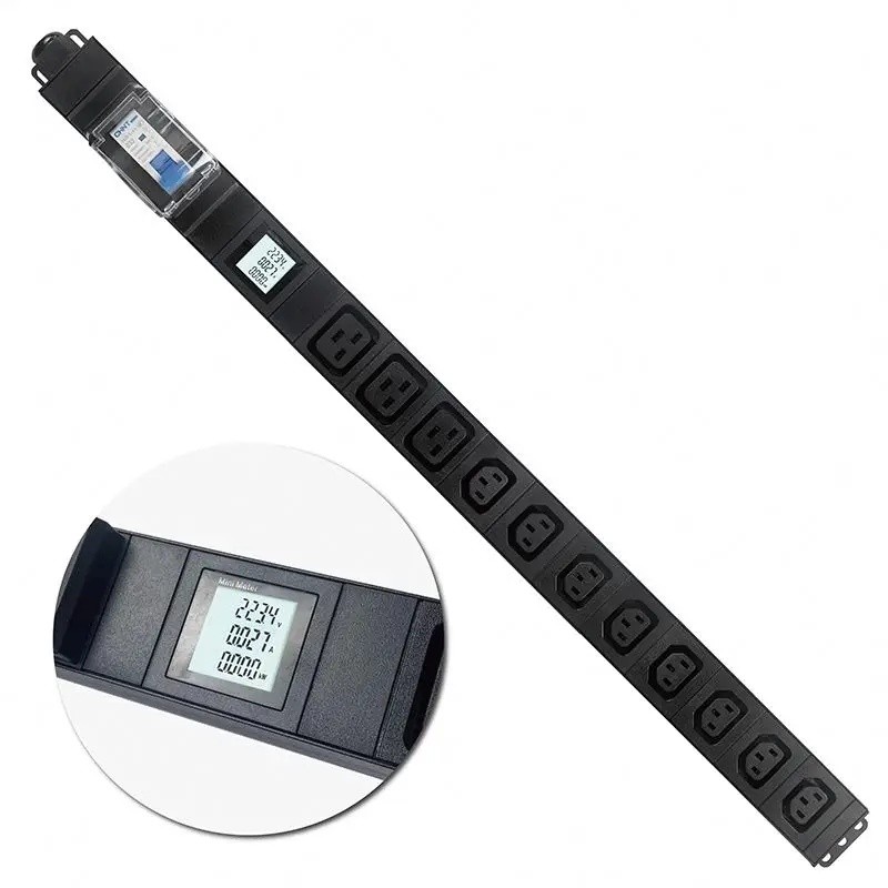 ของแท้ขายร้อนจีนราคาดี PDU 240v 30A LCD Metered PDU C13C19 Rack Power Distribution Unit PDU---&&&&--