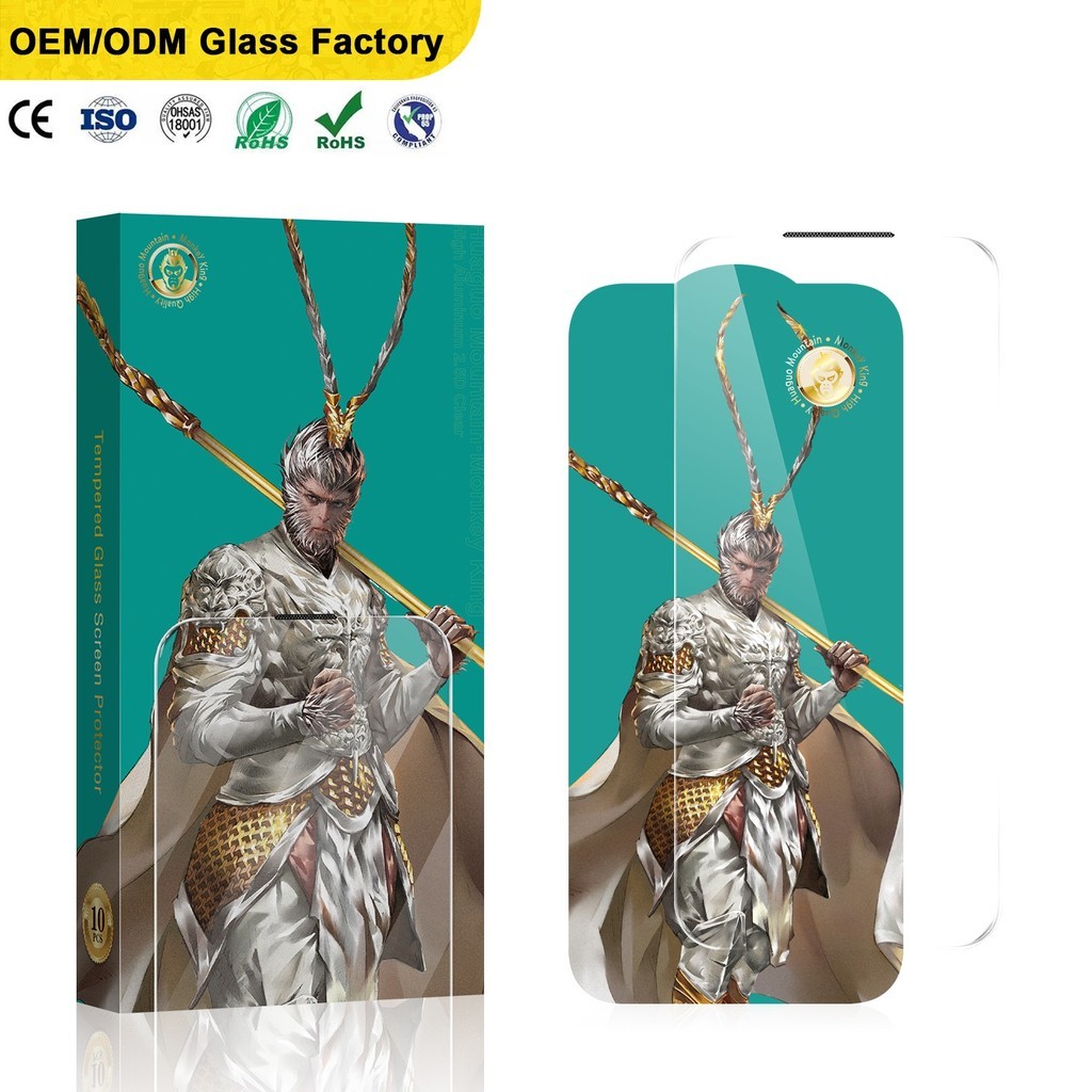 1 กล่อง CONTENTS 10PCS KA-A11 กระจกนิรภัย CLEAR MONKEY KING สําหรับ TECNO SPARK GO 1 2 SPARK 50 40 P