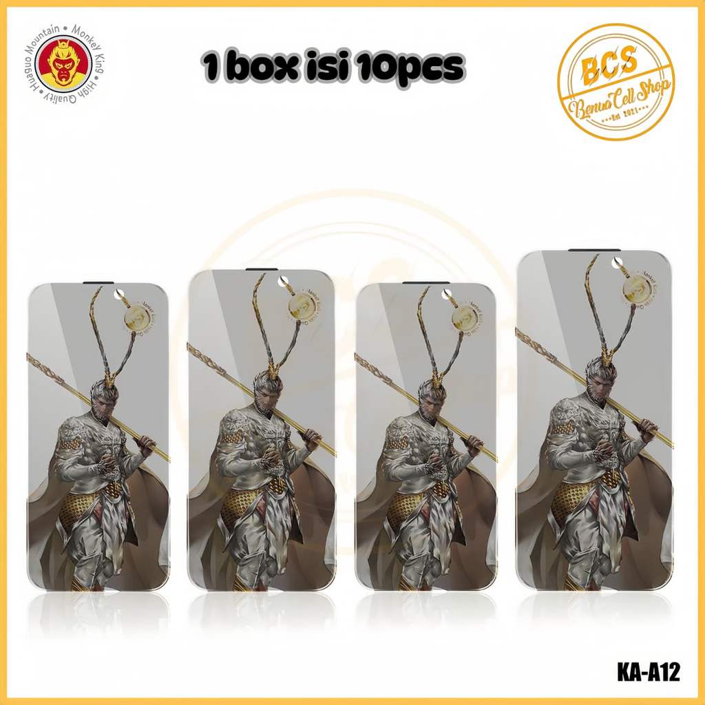 BCS - KA - A12 1 กล่อง CONTAINS 10 PCS TEMPERED GLASS MONKEY KING สําหรับ XIAOMI MI 11T 11T PRO 12 L