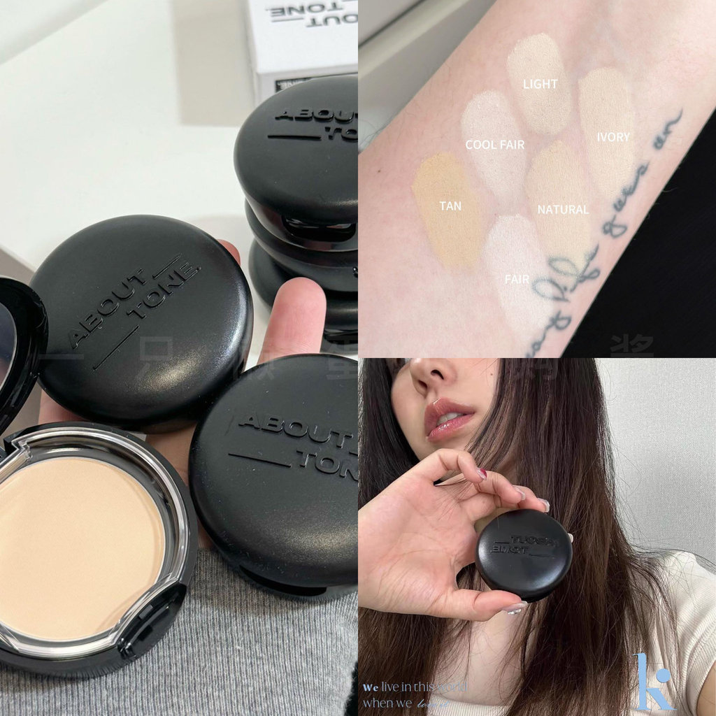 cushion พัพแต่งหน้า กล่องดําใหม่!เกาหลีเกี่ยวกับโทน Macaron Makeup Setting Powder eglips Long-Lastin