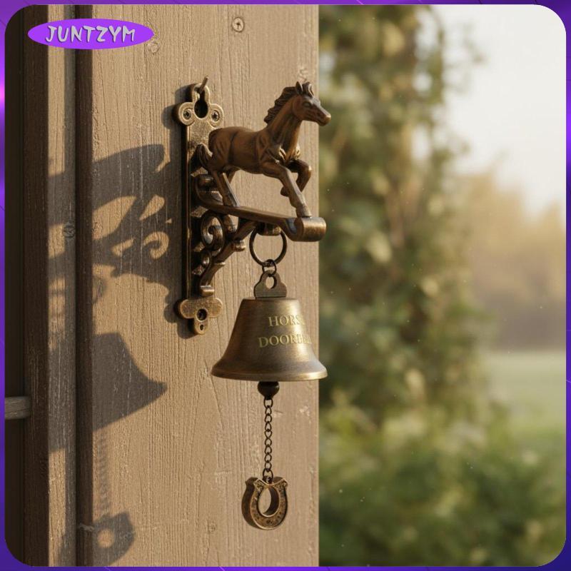[juntzym] Running Horse Entry Chime Esqueen Themed Farmhouse Horse Chime Mechanical Function Design 