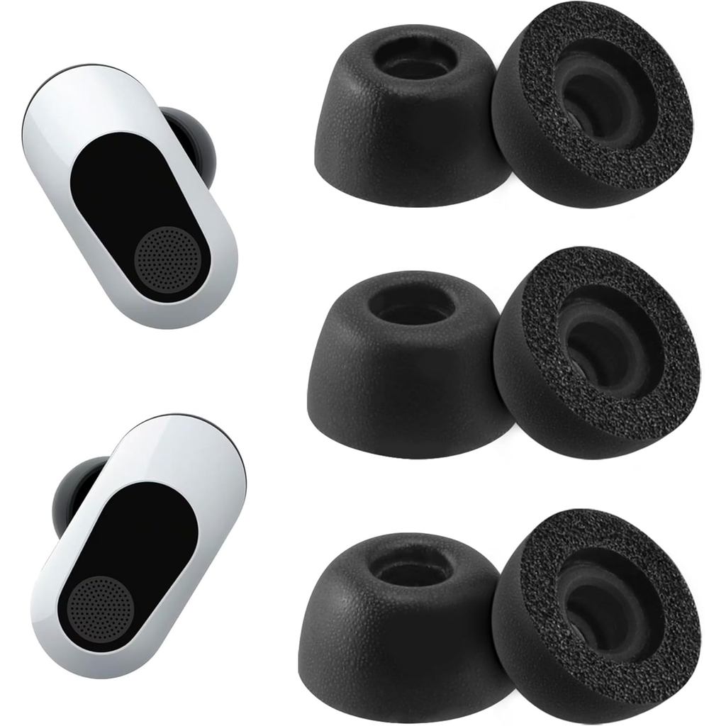 เคล็ดลับหูฟังโฟมทดแทนสําหรับ Sony INZONE Buds, Ultimate Comfort, 3 คู่ (S/M/L, สีดํา)