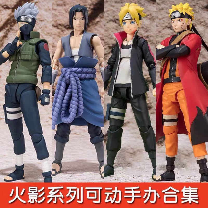 พร้อมสต็อกขายร้อน SHF Naruto Movable Naruto Sasuke Kakashi Uchiha Itachi รูปของเล่นตุ๊กตา