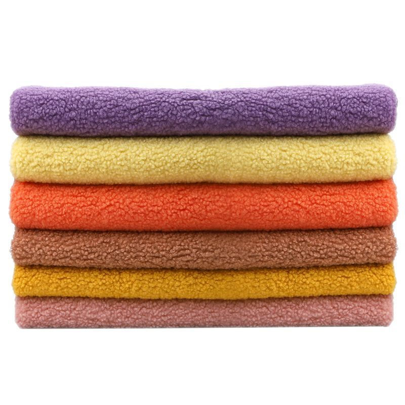 Warm coral12y Lined plush fabric for dolls, clothing, new lamb wool, thickened lamb fleece, plush fa