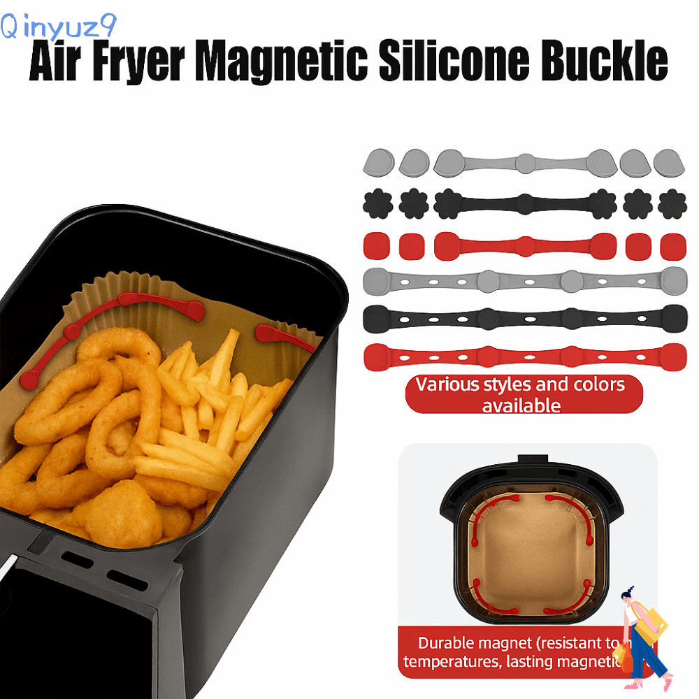 QINYUZ9 Air Fryer Magnetic Silicone Buckle,Reusable Non-Scratch Design Air Fryer MagnetsสําหรับParch