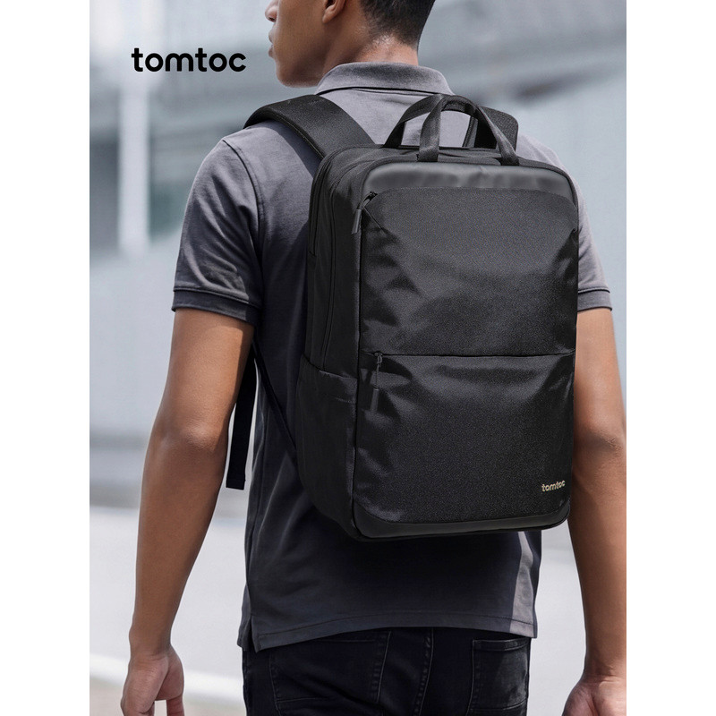 กระเป๋าเป้โน้ตบุ๊ก Tomtoc ขนาด 17 นิ้ว สำหรับผู้ชาย กระเป๋าคอมพิวเตอร์อเนกประสงค์สำหรับธุรกิจและเกมม