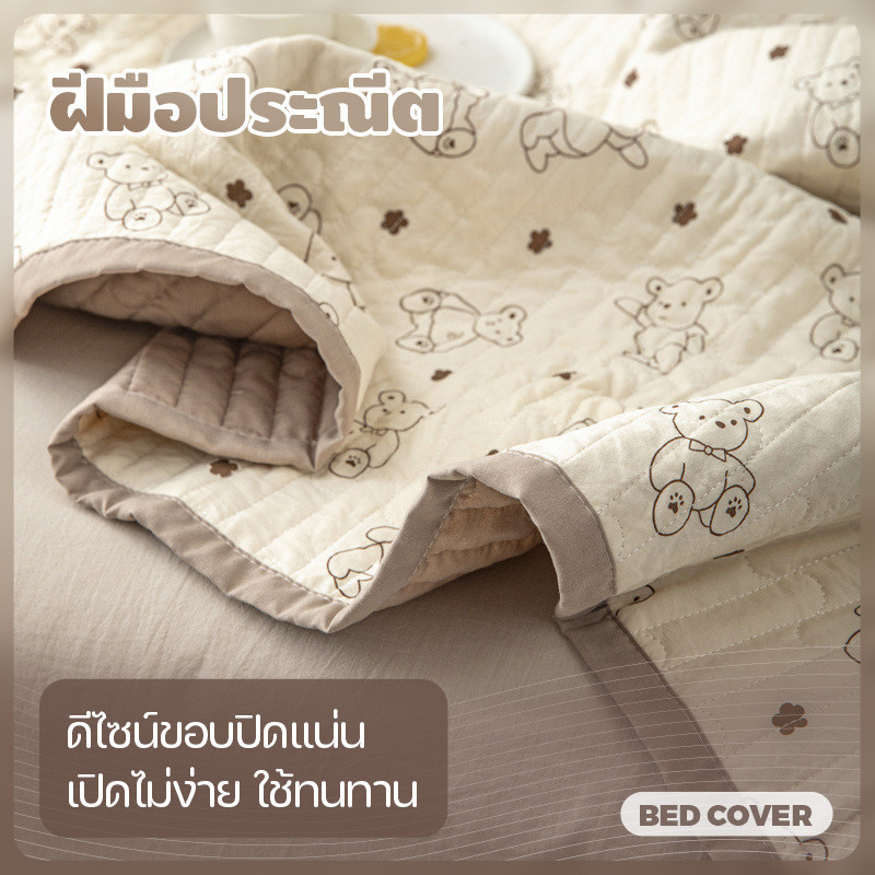 ผ้าคลุมเตียงลายกราฟฟิค ผ้าคลุมเตียง 6.5ฟุต/8ฟุต ลายที่ขายดี （ไม่รวมปลอกหมอน）