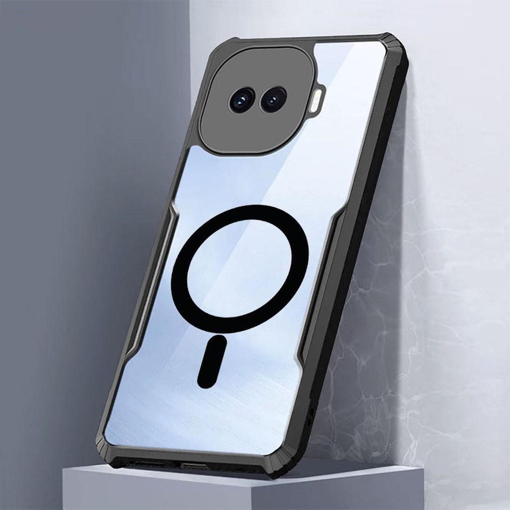 เคสโทรศัพท์อะคริลิคเหมาะสําหรับVivo iQOO 15 15R 13 12 11 10 7 9T 9 Pro SE 5GกรณีรูปแบบหรูหราUltrathinถุงลมนิรภัยกรอบสีดําTough Anti-DropปกหลังL02