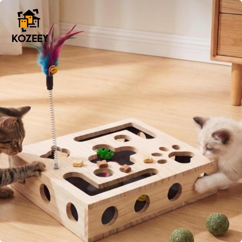 [KOZEEY] Feline กล่องกรูมมิ่งเล็บกล่องเกม Interactive Feline กล่องกรูมมิ่งเล็บใช้ในบ้านสําหรับ Felin
