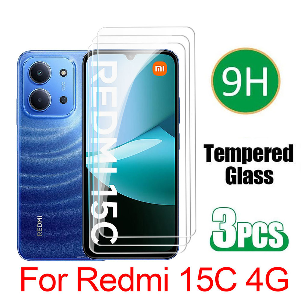 โทรศัพท์ป้องกันหน้าจอสําหรับ Redmi 15 C 15C 4G 5G 2025 ฟิล์มกระจกนิรภัยคลุมทั้งหมด Clear Screen Film Protector กระจก