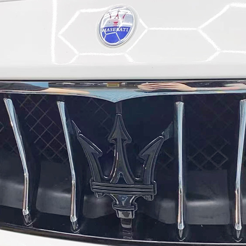 Maserati โลโก้รถ President Old Style Ghibli Ghibli Levante ดัดแปลงป้ายด้านข้างด้านหลังสีดํา Body Lab