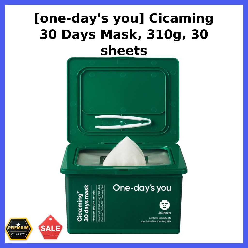 [วันที่คุณ] Cicaming 30 Days Mask, 310g, 30 แผ่น / Korean Face Mask / Skin Rejuvenation / ของแท้ 100