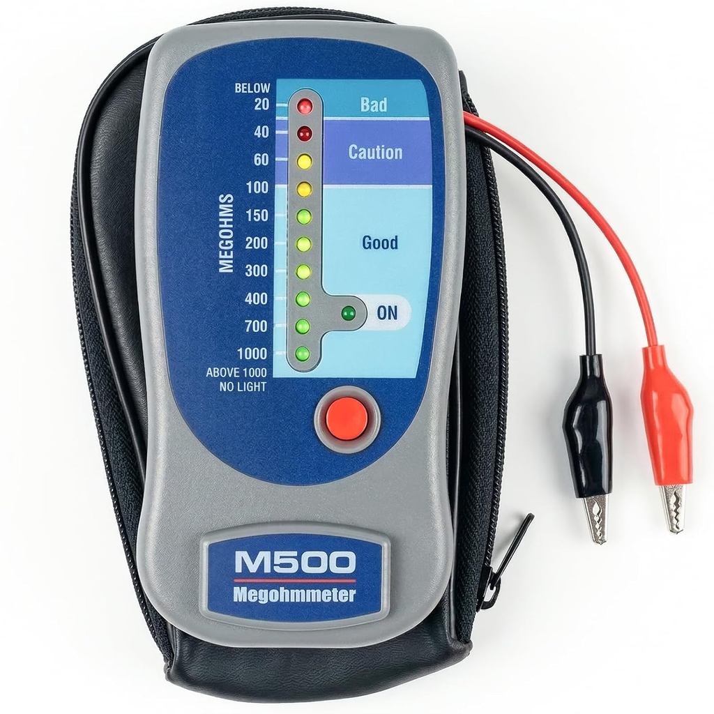 M500 Megohmmeter เครื่องทดสอบฉนวน, HVAC Compressor & ECM Motor Tester สูงสุด 1000 Megohms ที่ 500V D