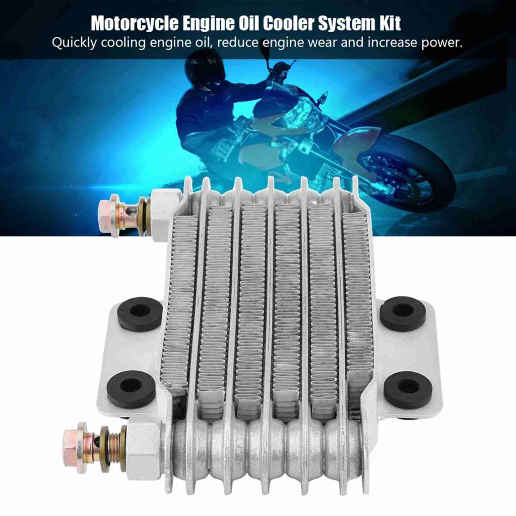 Haichao 85ml Oil Cooler เครื่องยนต์ Cooling หม้อน้ําระบบชุดสําหรับ GY6 100CC-150CC เงิน