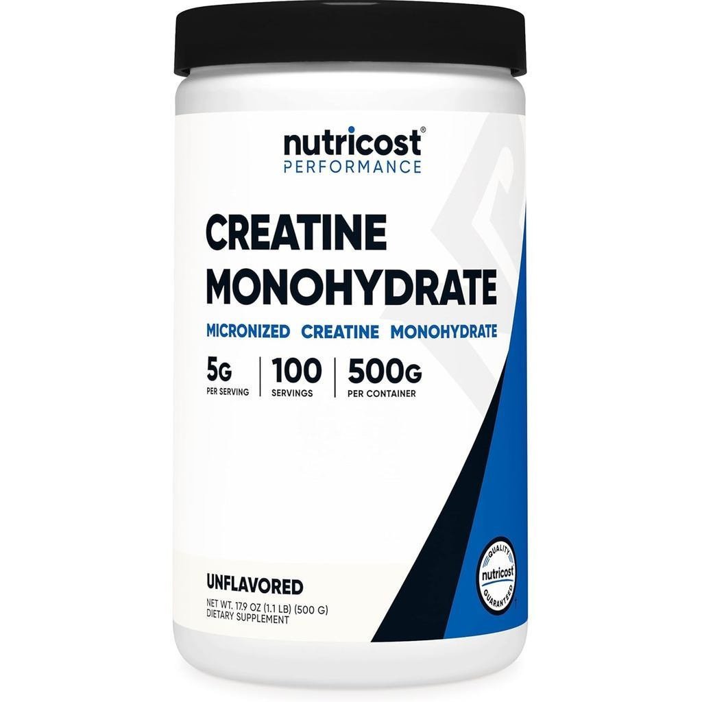 Nutricot Creatine Monohydrate Micro Powder 500g, 5000mg ต่อเสิร์ฟ (5g) - 100 เสิร์ฟ 17.9oz 6O35