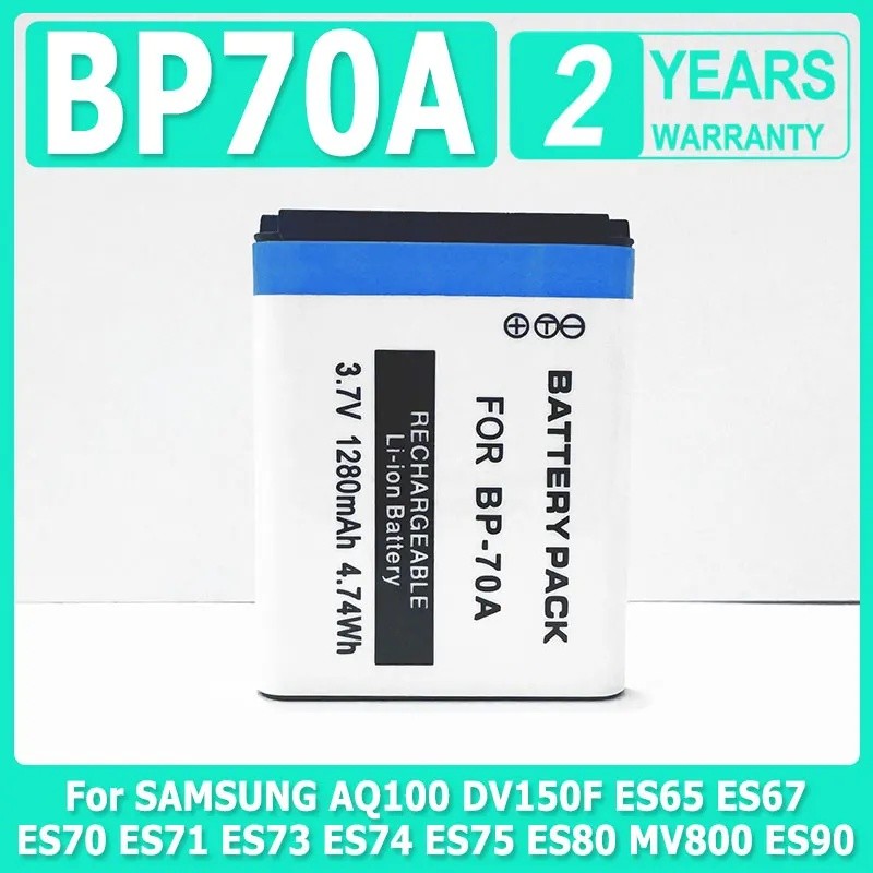 XDOU BP70A BP-70A เปลี่ยนแบตเตอรี่สําหรับ SAMSUNG AQ100 DV150F ES65 ES67 ES70 ES71 ES73 ES74 ES75 ES