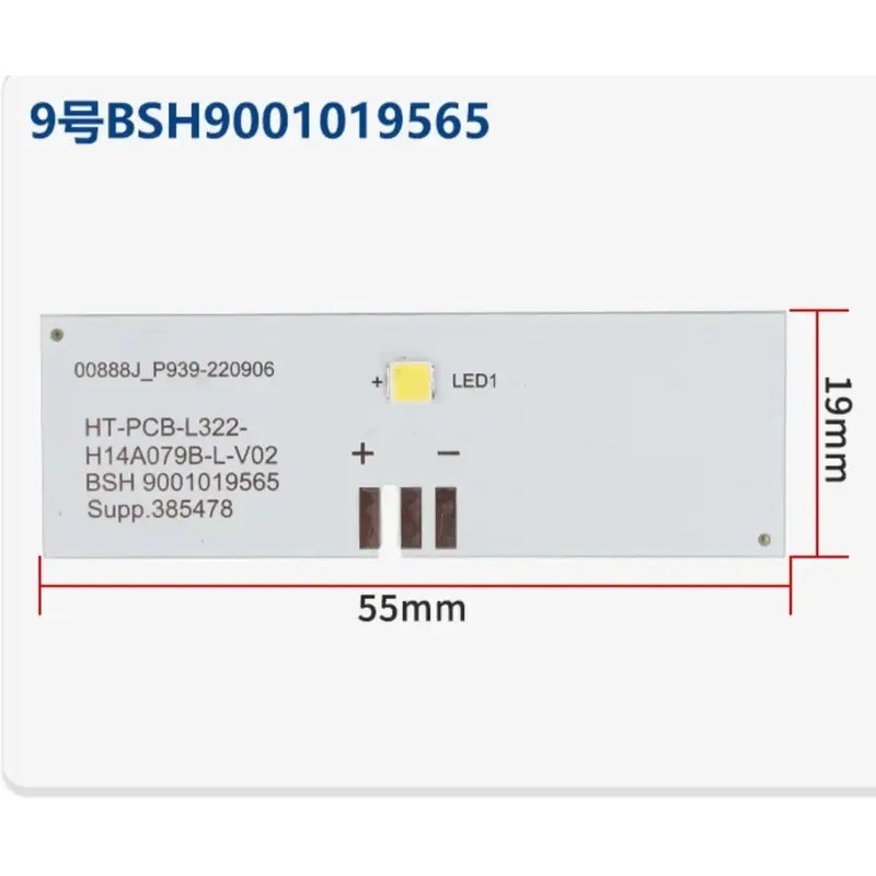 ใหม่สําหรับ Bosch BSH 9001019565 สําหรับ Siemens ตู้เย็น LED LAMP แถบไฟแสดงชิ้นส่วนไฟ