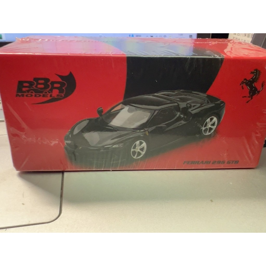 [สต๊อกพร้อมกําพร้า] minigt+bbr+Ferrari 296gtb+Black Black Samurai, ใหม่เอี่ยมยังไม่ได้เปิด,โมเดลรถโล