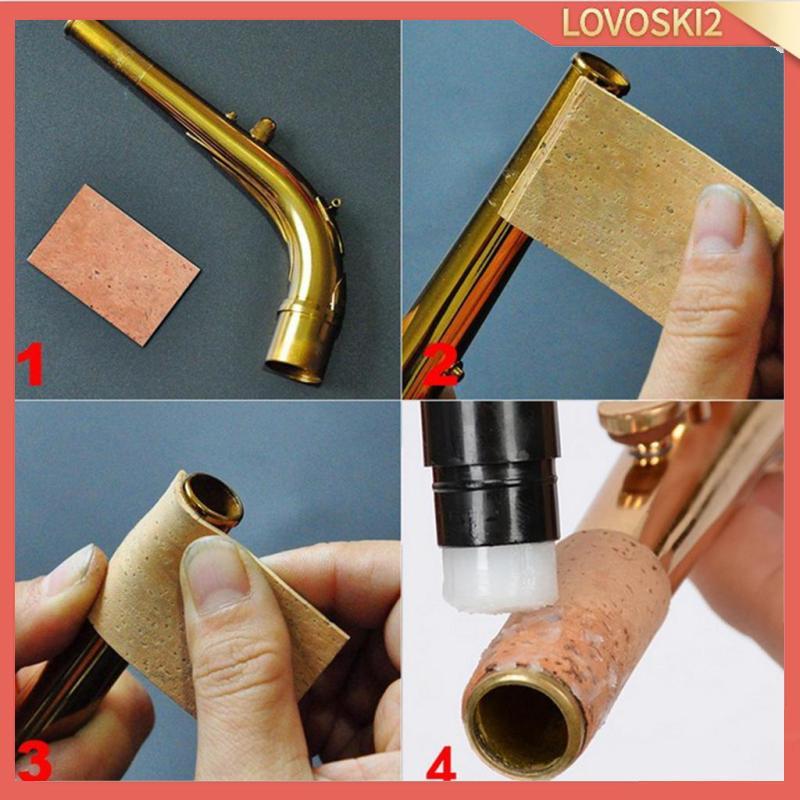 [Lovoski2] 3x Siege สําหรับ Saxo Mouthpiece Self-กาว Cork Squares สําหรับ Soprano แซ็กโซโฟน