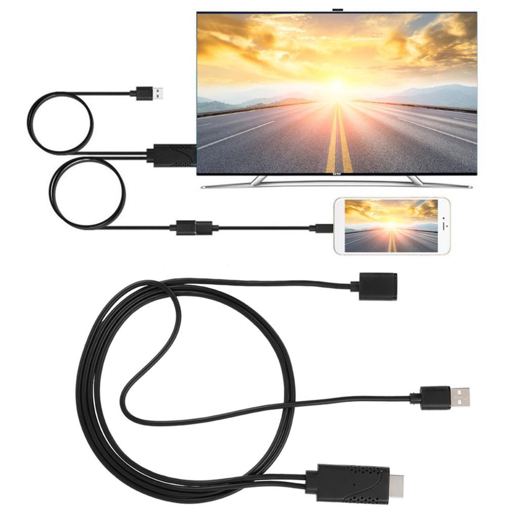 Goshyda Cables Adapter USB to HDTV Cable หญิงชาย 1080P Mirroring สําหรับ iOS และ Android