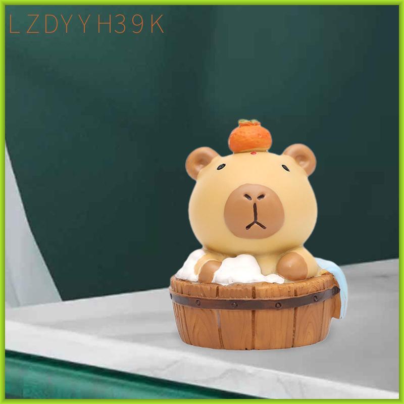 [lzdyyh39k] 2-6pack Mini Capybara รูปของขวัญ Capybara ตุ๊กตาสําหรับชั้นวางหนังสือ House Room