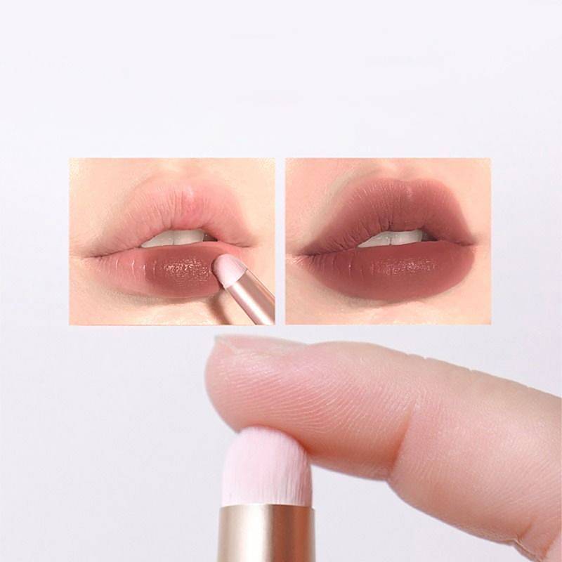 HANHAI 1 PC Mini ปลายนิ้ว Lipsti แปรงแต่งหน้า Precision คอนซีลเลอร์ Make up แปรงโดมขนาดเล็กแบบพกพา L