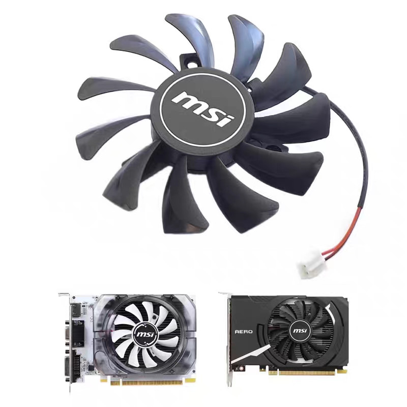 [หม้อน้ําขายร้อน] MSI GT240 GT710 GT730 GT1030 8010 พัดลมการ์ดกราฟิก 2 พินเงียบ