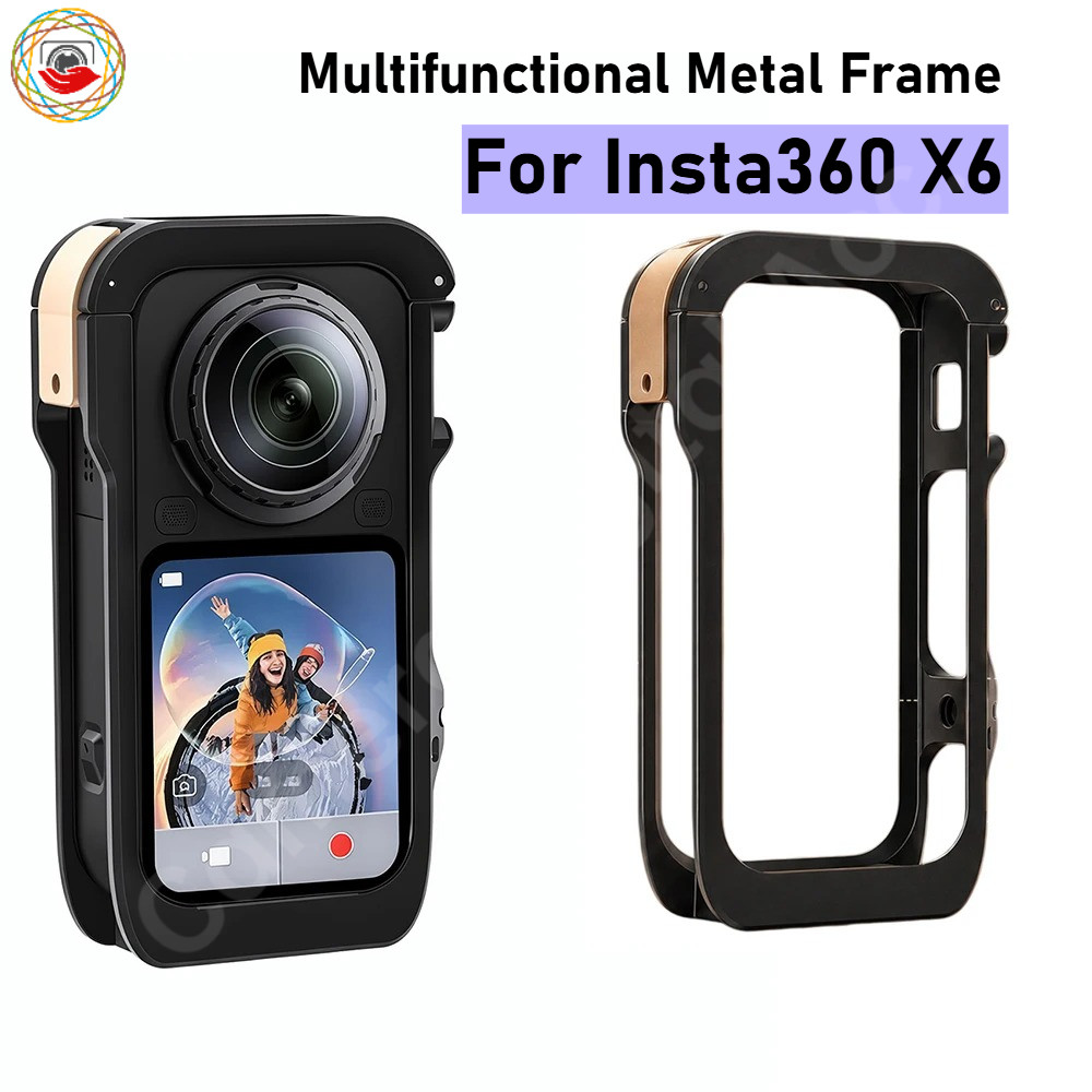 กรงกระต่ายอลูมิเนียมป้องกันกรณีสําหรับ อินสตาแกรม360 x6 / มัลติฟังก์ชั่กรอบโลหะสําหรับ อินสตาแกรม360 x6 ขยายอะแดปเตอร์เมากับ1/4 "กระท