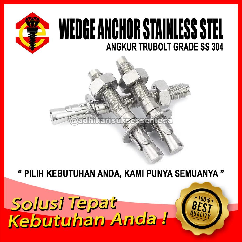 SS 304 / สมอลิ่ม M10x180 / Through Bolt 10 MM / พุกสแตนเลส 10x180 (18 CM)