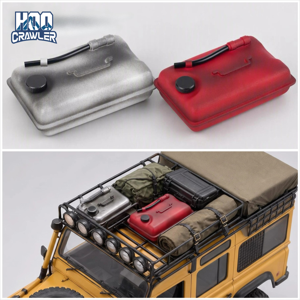 1/10 RC จําลองถังน้ํามันขนาด Retro การใช้ถังสําหรับ 1/10 RC Crawler SCX10 TRX4 RC4WD D90