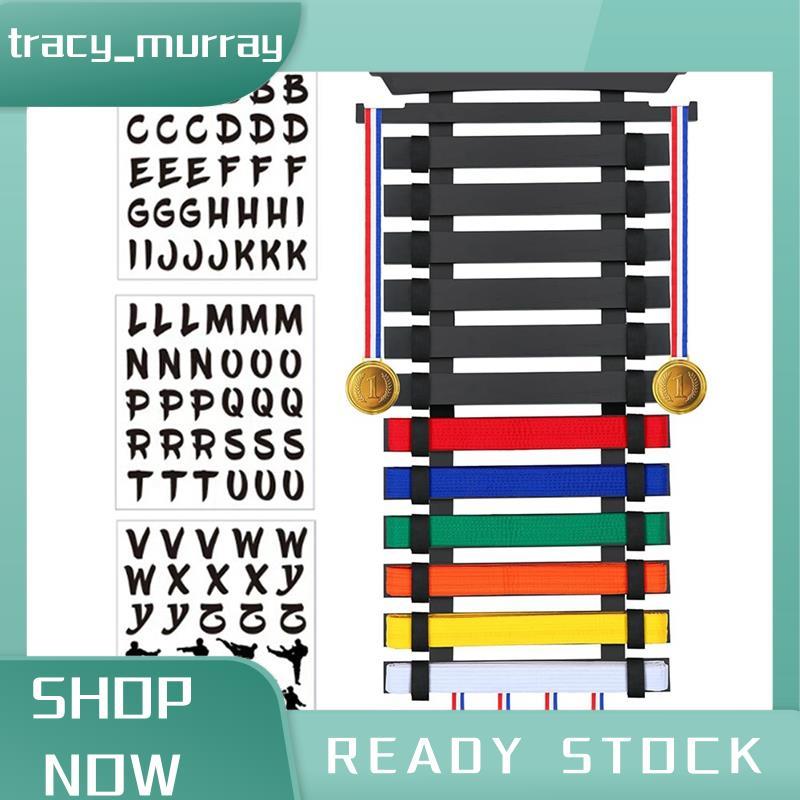 tracy_murray Bamboo Wood Karate Belt Display Rack(12), Medal Hanger-Teakwondo, Jiu , BJJ, ศิลปะการต่