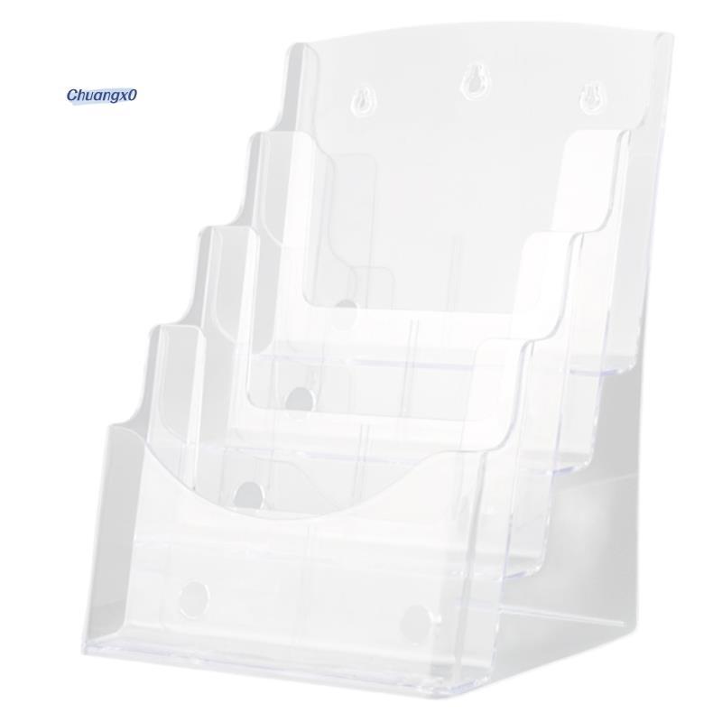 Chuangtfx03A5 อะคริลิค Brochure Display Stand Rack Flyer Holder นิตยสาร Organizer