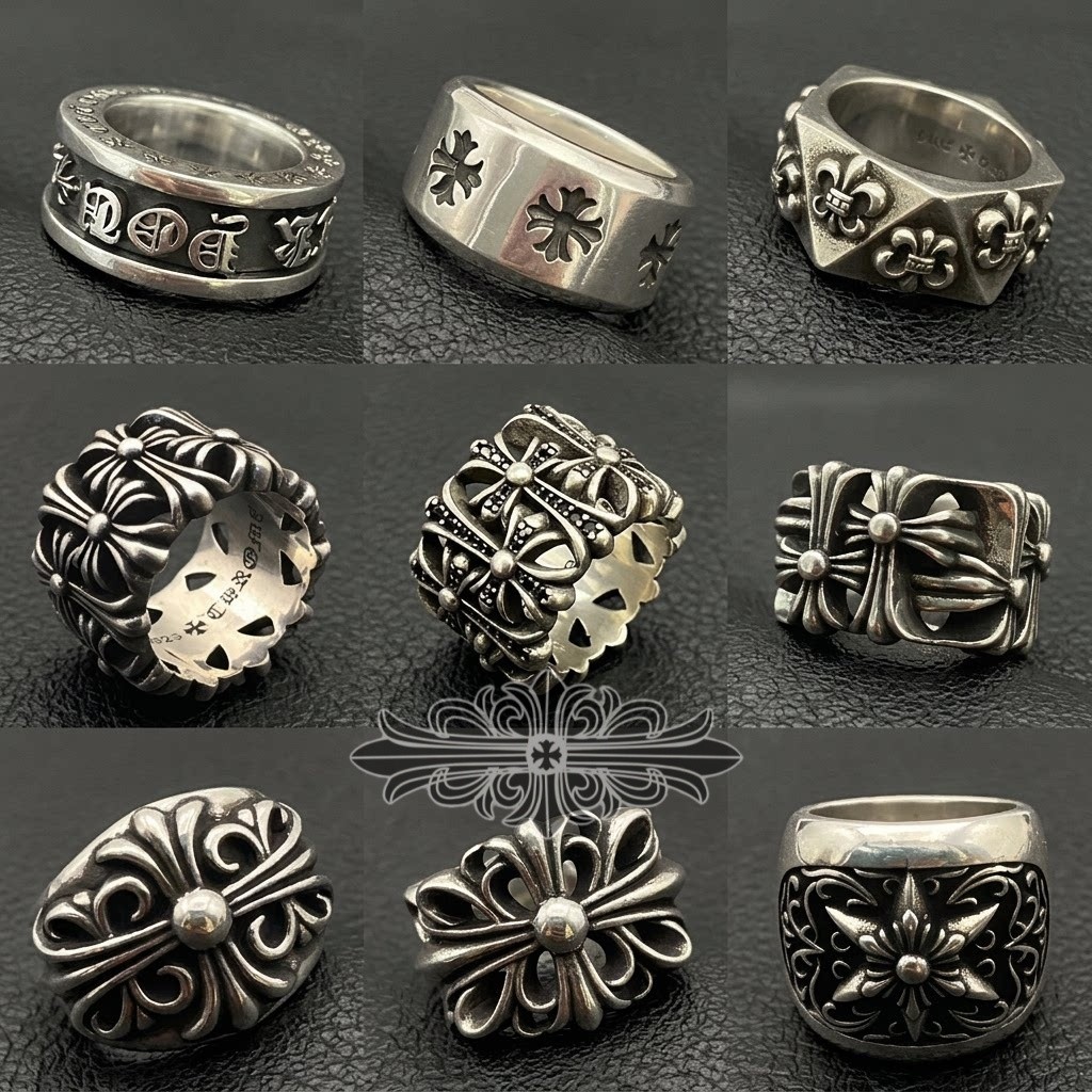 คอลเลกชันแหวนเงิน Chrome Hearts RING SPINNER CH X / Spinner CH X
