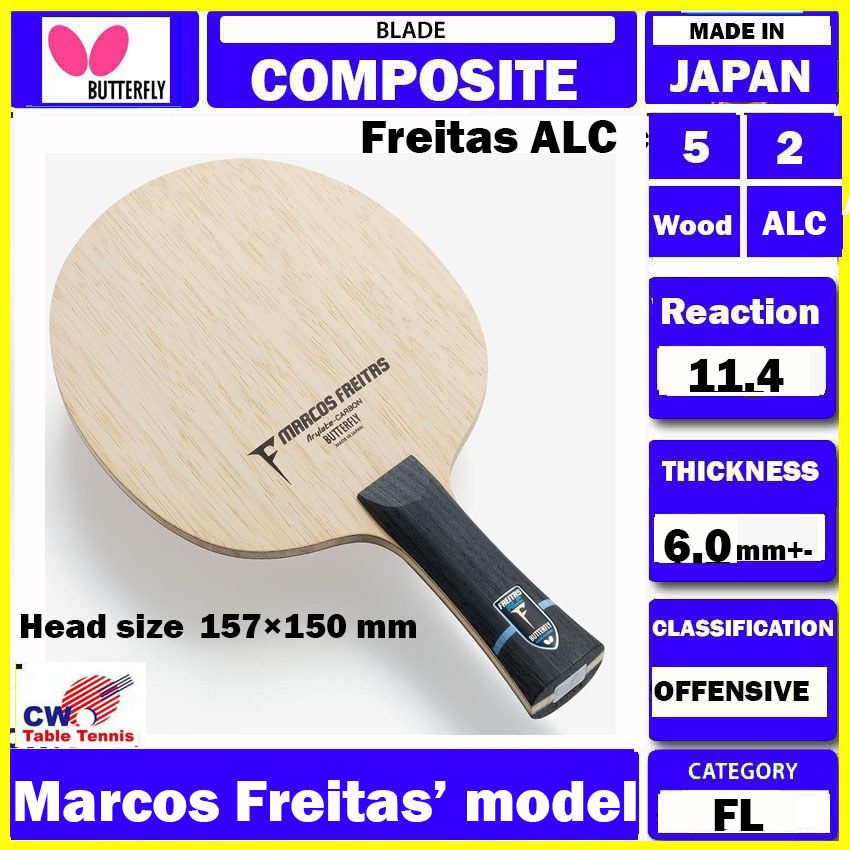 ผีเสื้อ Marcos Freitas ALC ใบมีดปิงปองค้างคาว Paddle Kayu Ping Ping Ping |