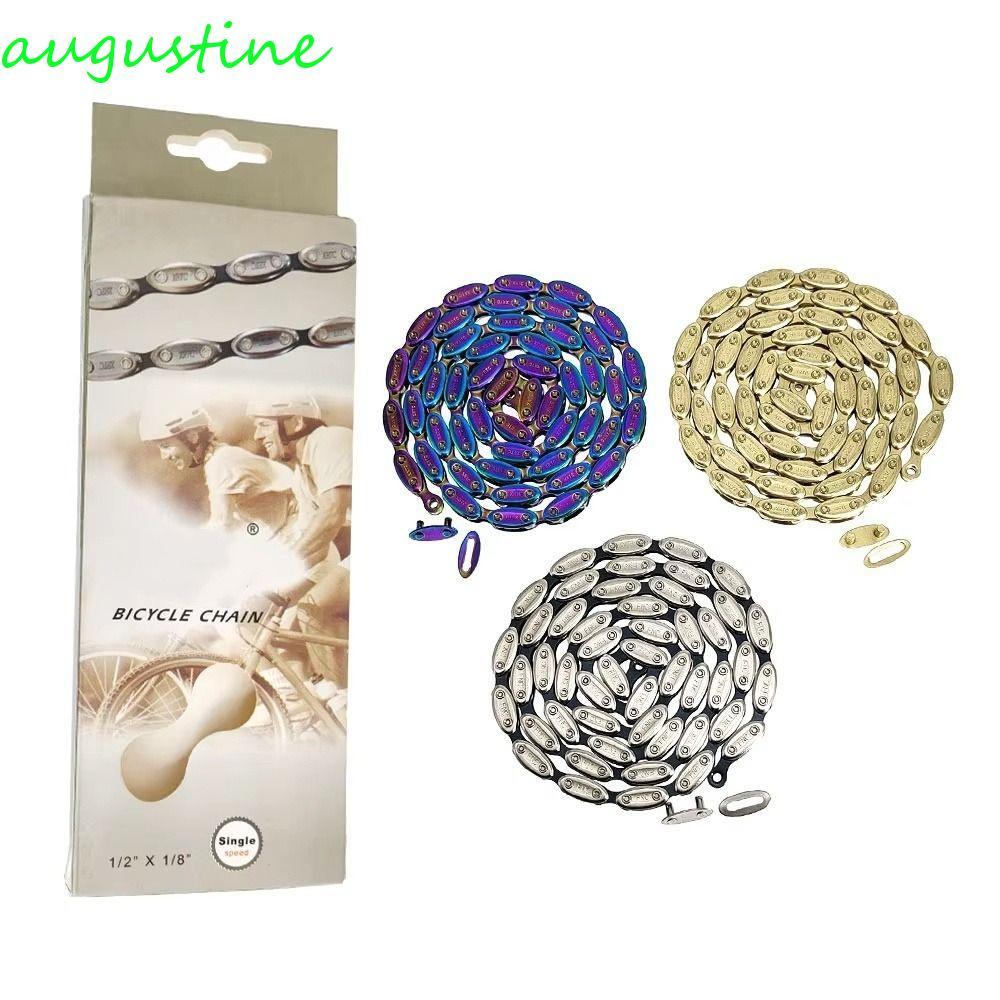 AUGUSTINE โซ่จักรยาน, 100 Link Fixed Gear จักรยาน Olive Chain, Heavy Duty Quick-link Parts 1/2 X1/8 