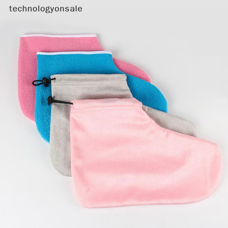 [Tech] 1 คู่ Wax Protection Foot Mask Gloves Foot Care Spa Tool สําหรับ Whitene Exfoliate Boutique