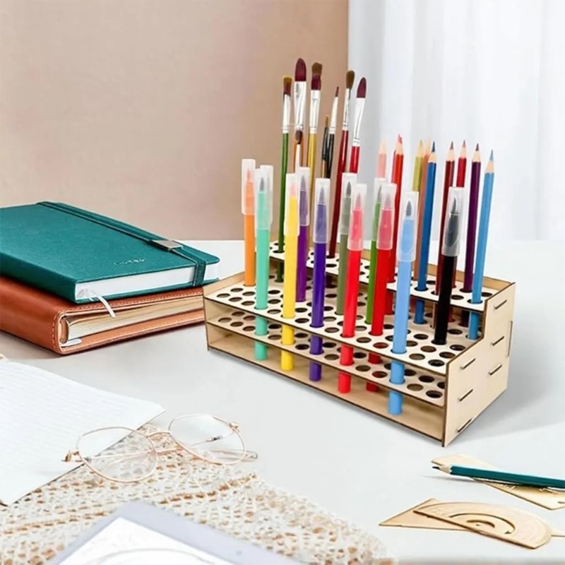 รัก* ชั้นเก็บแปรง Art Supply 75 Slot Art Brush Organiser สําหรับที่เก็บโต๊ะ