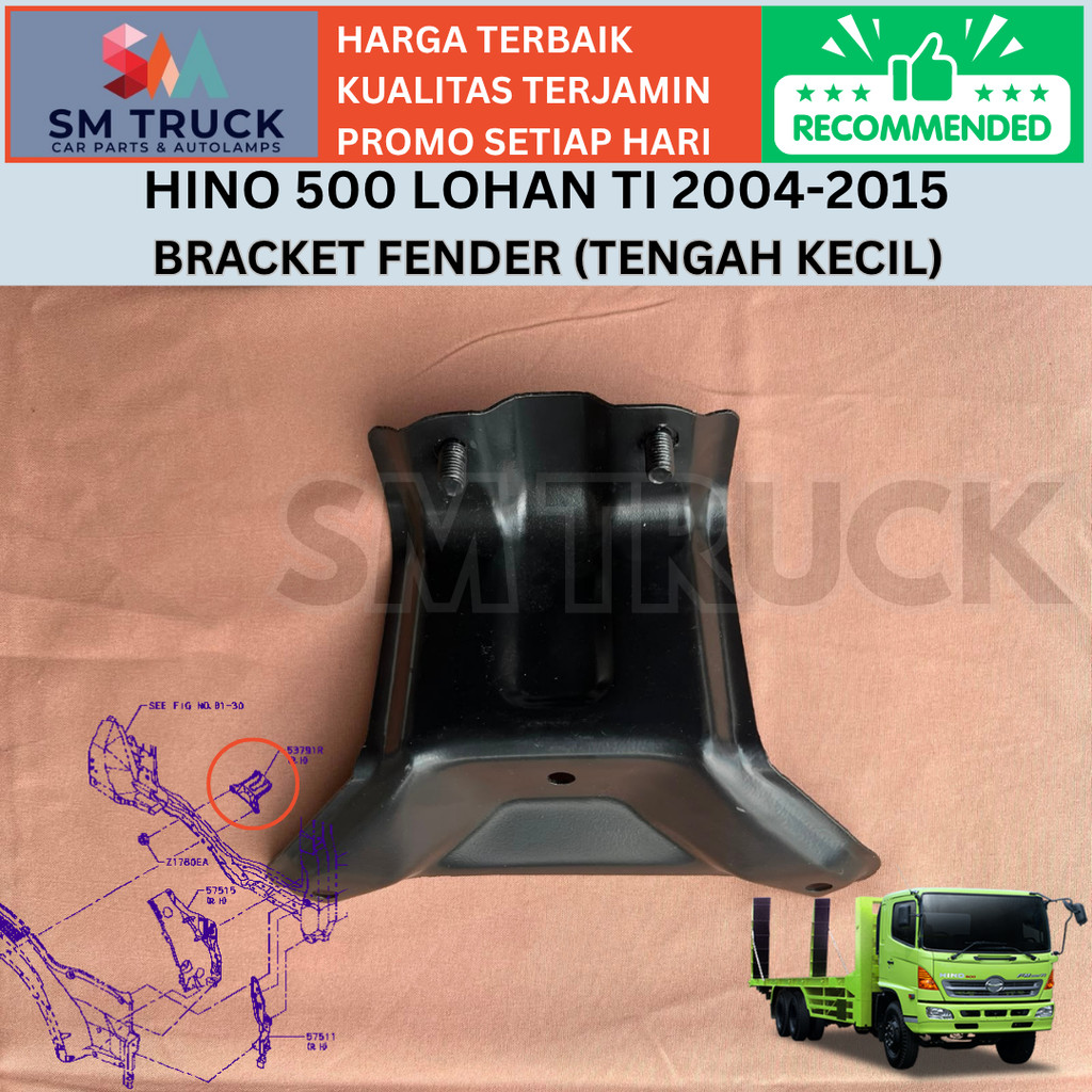(260TI CENTER) HORSE FENDER MOUNTING PLATE PART HINO 500 LOHAN 235 260TI J08C J08E 2004-2015