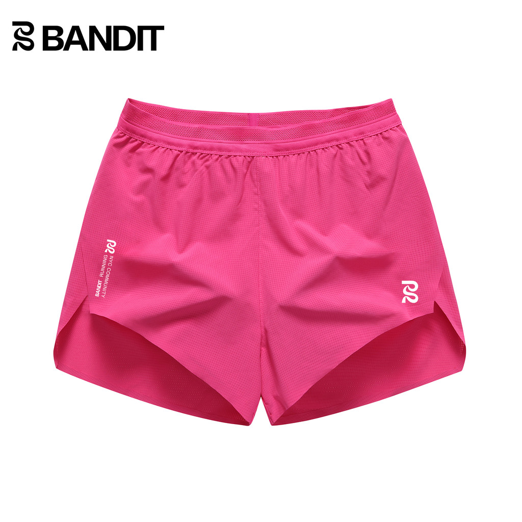 BANDIT RUNNING สามารถใส่โทรศัพท์มือถือกีฬา RUNNING Marathon Quick-Drying Breathable กางเกงขาสั้นสามจ