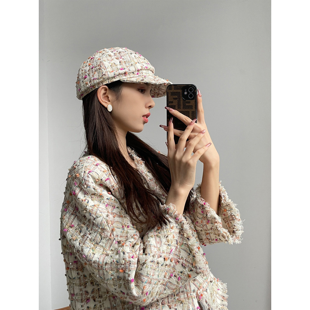 Big Home-Holland & Sherry ~ Xiaoxiang สไตล์สุภาพสตรีอังกฤษ Beret Newsboy หมวกขี่ม้าของขวัญหมวกสุภาพส