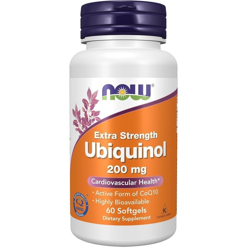 อาหารเสริม NOW, Ubiquinol 200 mg, การระบายอากาศสูง (Active Form CoQ10), 60 ซอฟท์เจล