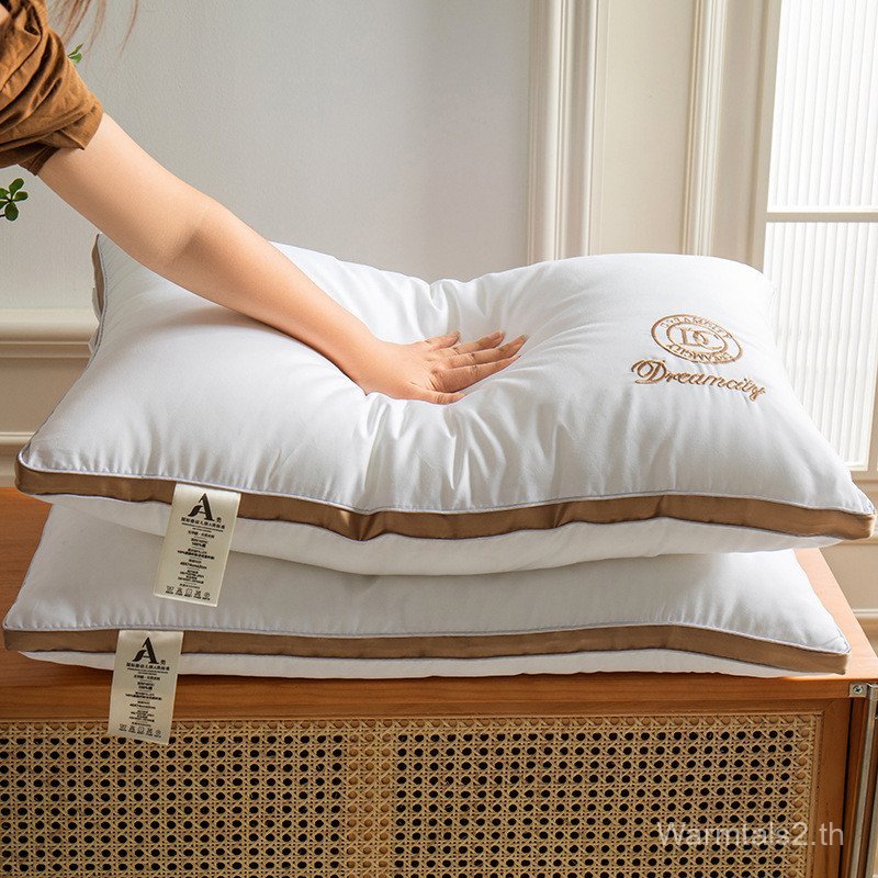 A Class Star Hotel Non-Collapse หมอน Core หนึ่งคู่ 48 x 74 ซม.ในครัวเรือนหมอน Core หอพักนักเรียนหมอน