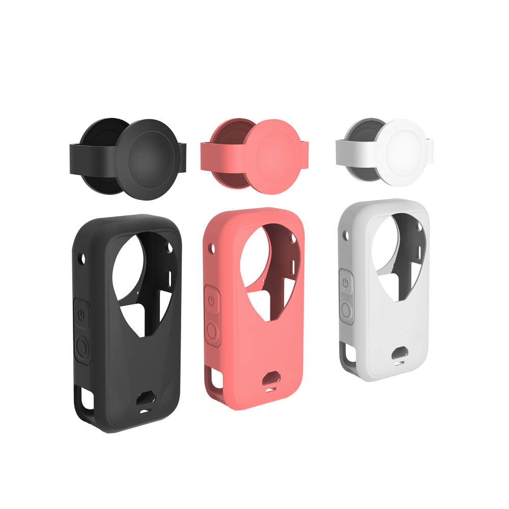 เคสซิลิโคนสําหรับ Insta360 X6, เคสผิวนุ่ม, พร้อมฝาปิดเลนส์ Full-Body Cover ป้องกันเลนส์ Guards อุปกรณ์เสริมกล้อง