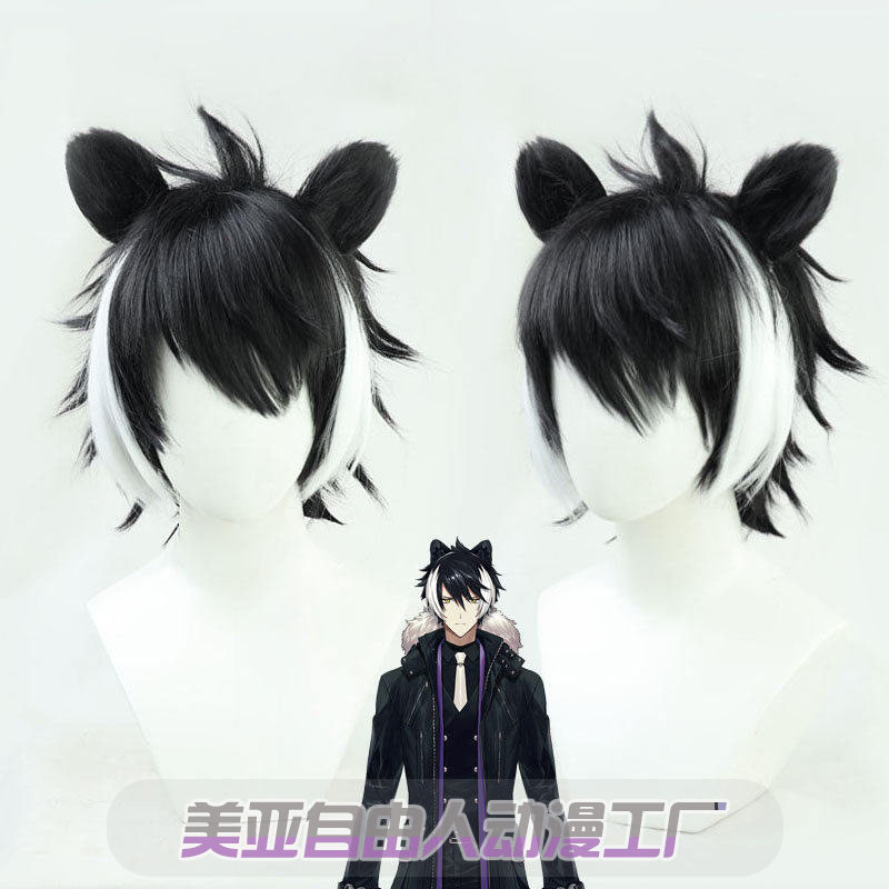 Freeman holostars Phase 1 Kageyama Shien เปลวไฟสีม่วง cos วิกผม Kageyama Shien Basic จัดแต่งทรงผม