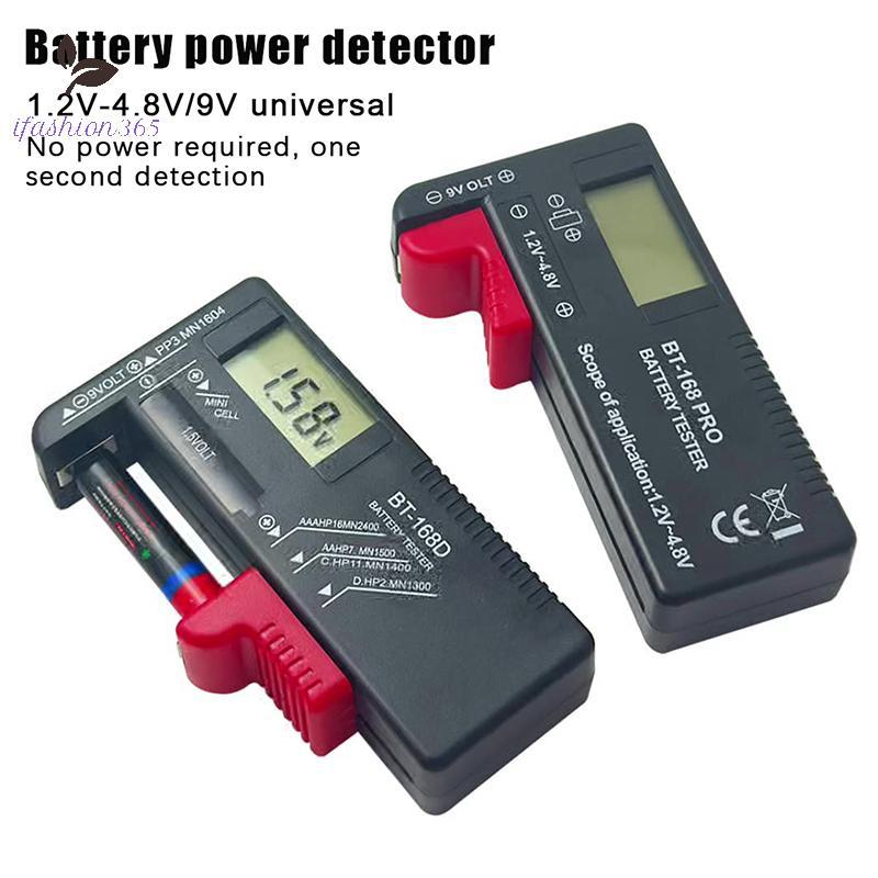 [LF] BT-168D เครื่องทดสอบแบตเตอรี่ Universal Digital LCD Tester AA AAA CD 9V 1.5V ปุ่มเซลล์แรงดันไฟฟ