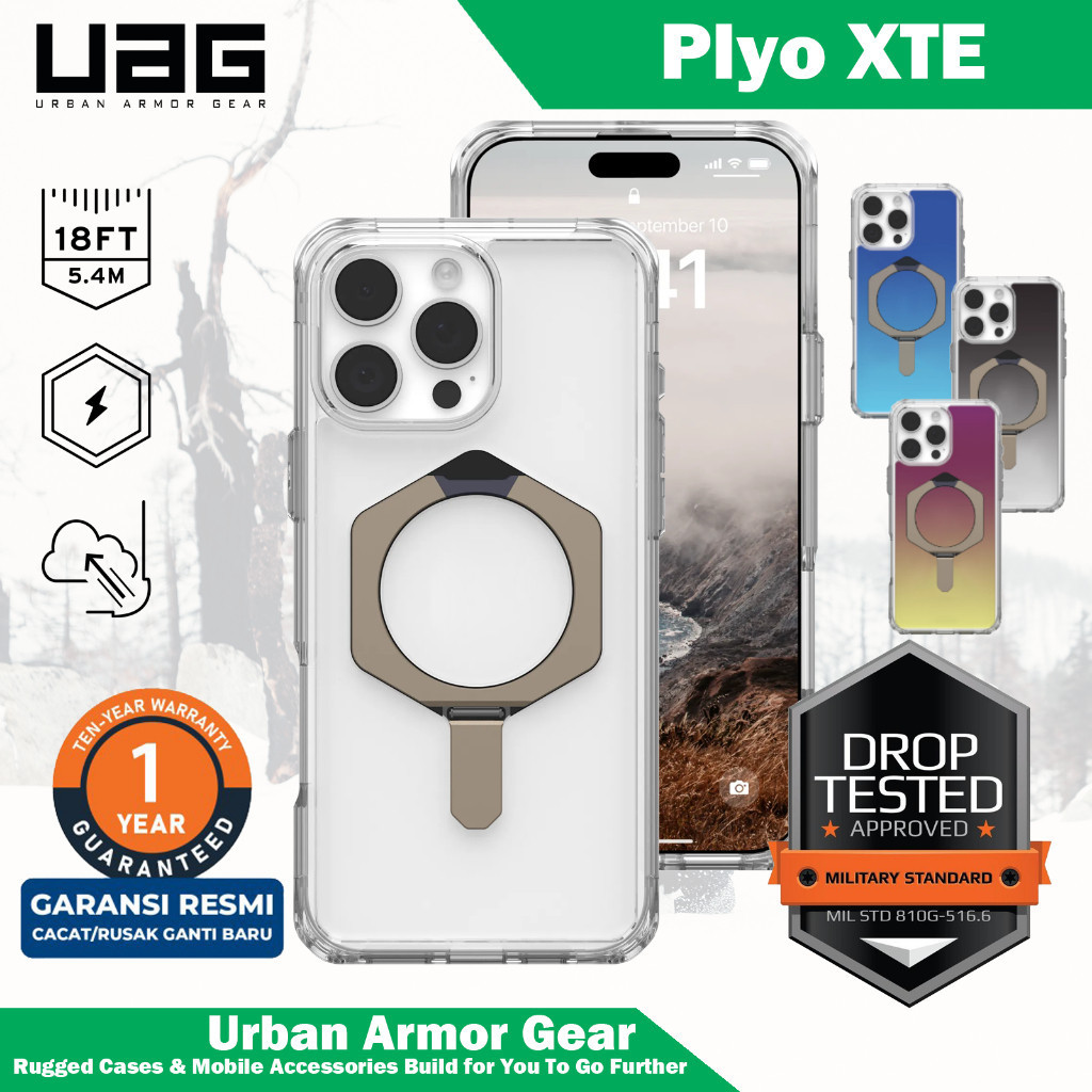 UAG Plasma XTE เคสไอโฟน 16 15 14 13 12 Series กันกระแทก ขาตั้ง Magnetic